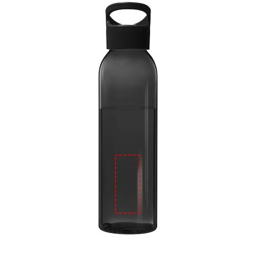 Bouteille d'eau Sky de 650 ml en plastique recyclé noir