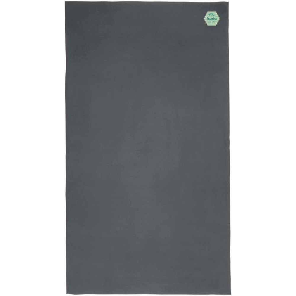 Serviette Pieter certifiée GRS ultra-légère et à séchage rapide 100 x 180 cm gris