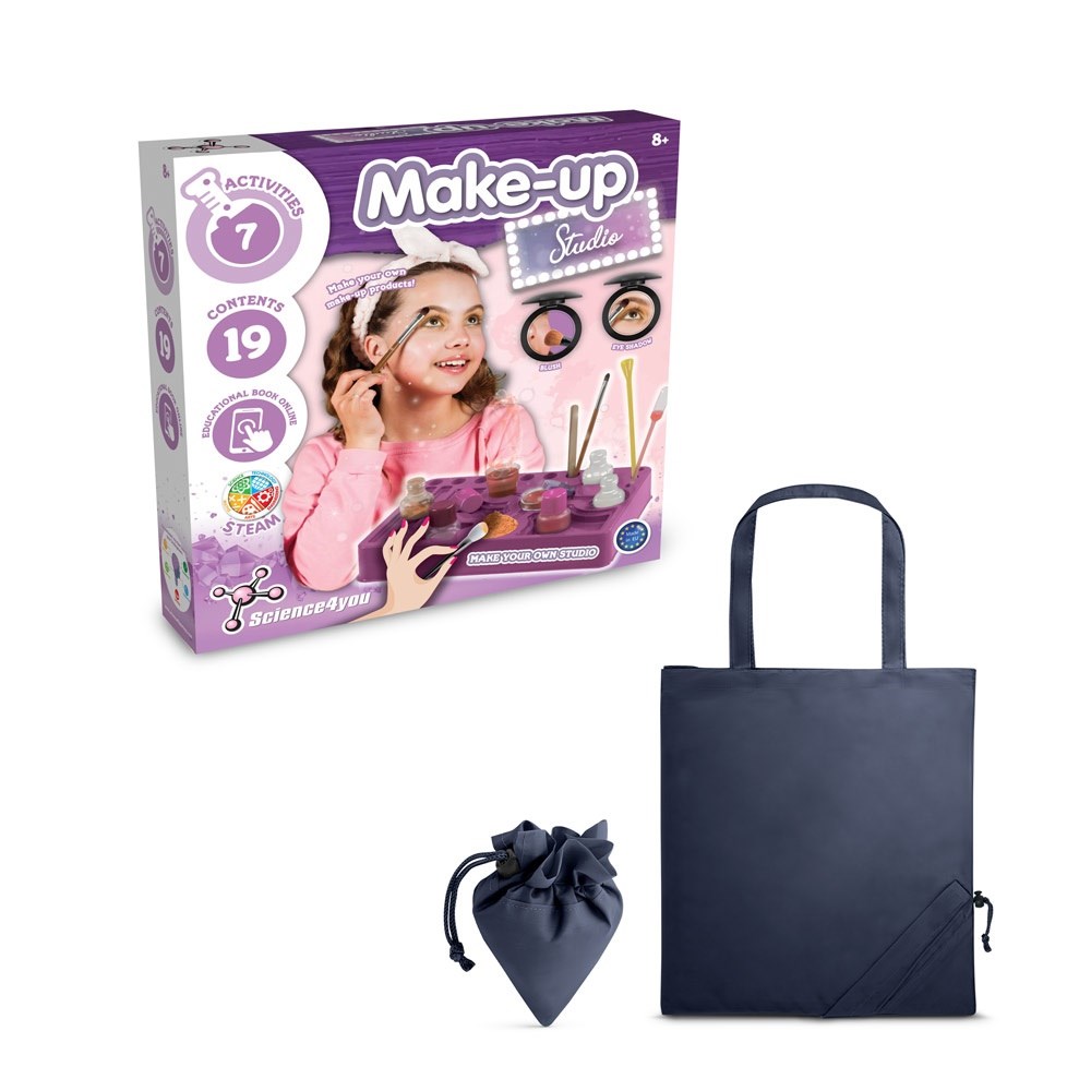 Makeup Studio Kit II Kit éducatif livré avec un sac cadeau pliable en 190T bleu foncé