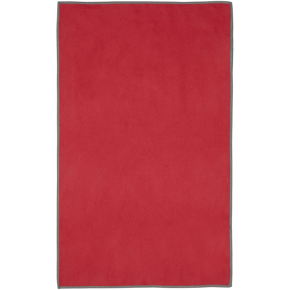 Serviette Pieter certifiée GRS ultra-légère et à séchage rapide 30 x 50 cm rouge