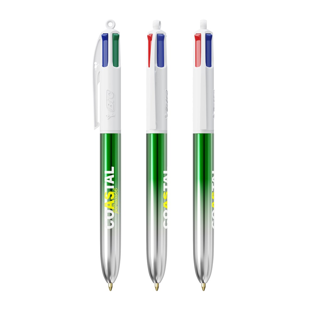 BIC® 4 Colours® Bicolor Grün/Silber