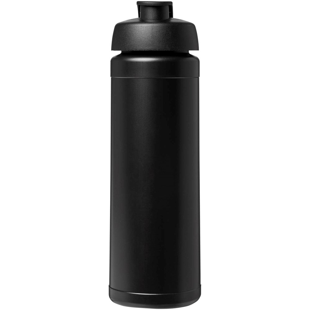 Bouteille de sport Baseline Rise de 750 ml recyclée avec couvercle rabattable Noir, Noir