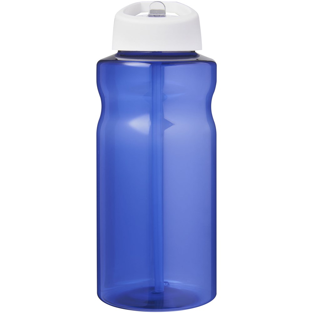 Bouteille de sport H2O Active® Eco Big Base de 1 litre avec couvercle à bec verseur Bleu, Blanc