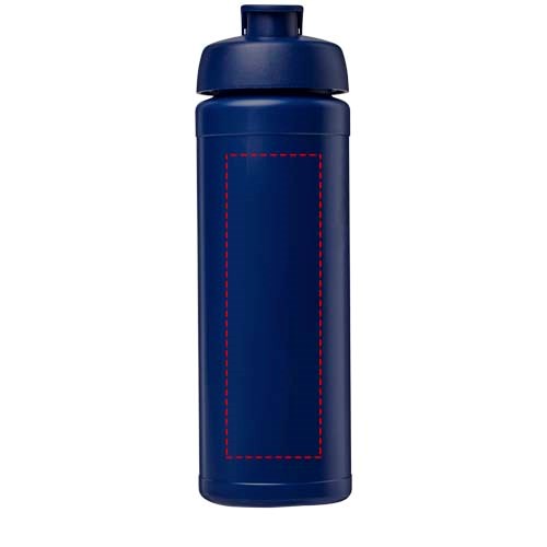 Bouteille de sport Baseline Rise de 750 ml recyclée avec couvercle rabattable Bleu, Bleu