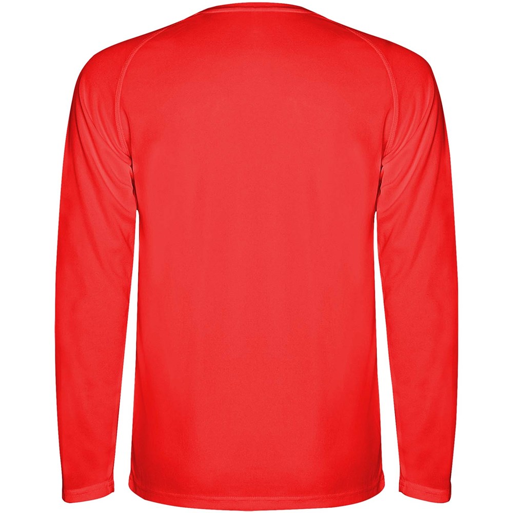 Montecarlo Langarm-Sport-Shirt für Kinder rot