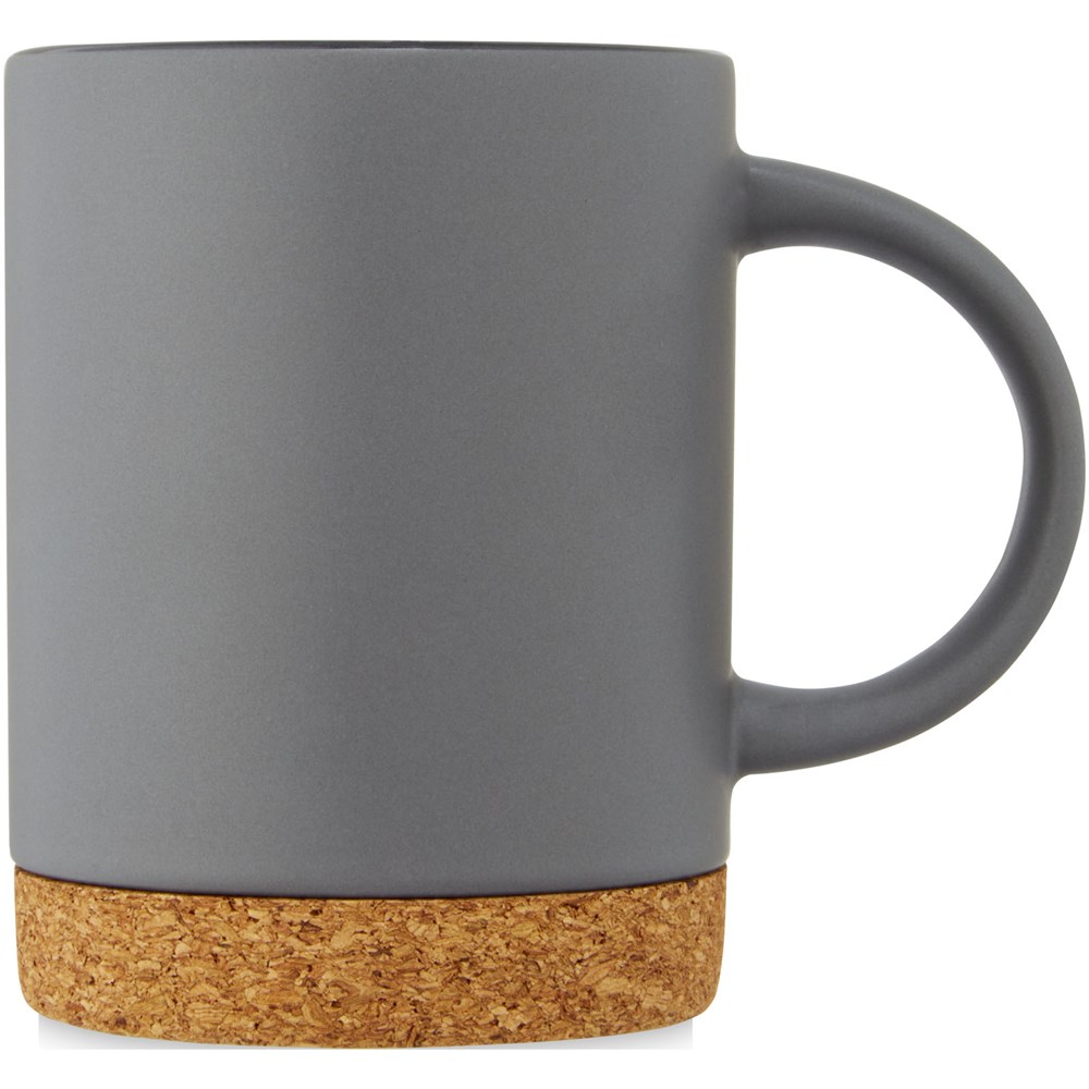 Tasse Neiva de 425 ml en céramique avec base en liège gris