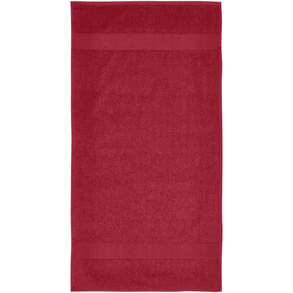 Serviette Charlotte de 50 x 100 cm en coton de 450 g/m² rouge