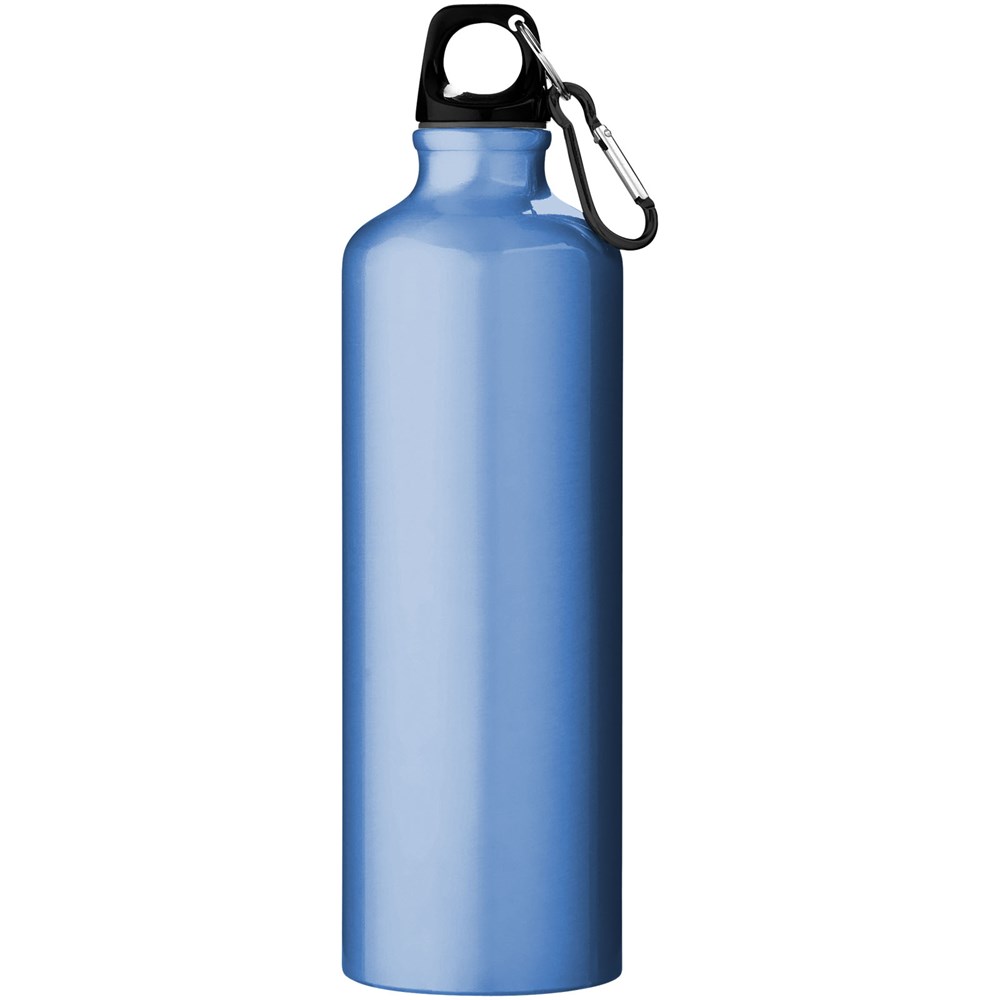 Oregon 770 ml Aluminium Trinkflasche mit Karabinerhaken hellblau