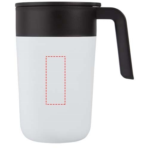 Tasse Nordia de 400 ml recyclée à double paroi blanc