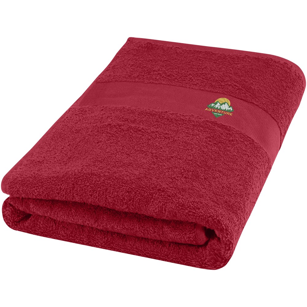 Serviette Amelia de 70 x 140 cm en coton de 450 g/m² rouge