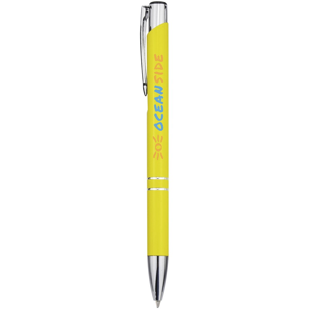 Stylo bille rétractable en aluminium Moneta (encre bleue) jaune