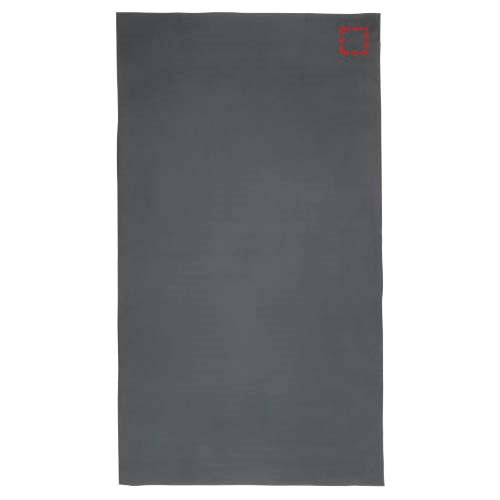 Serviette Pieter certifiée GRS ultra-légère et à séchage rapide 100 x 180 cm gris