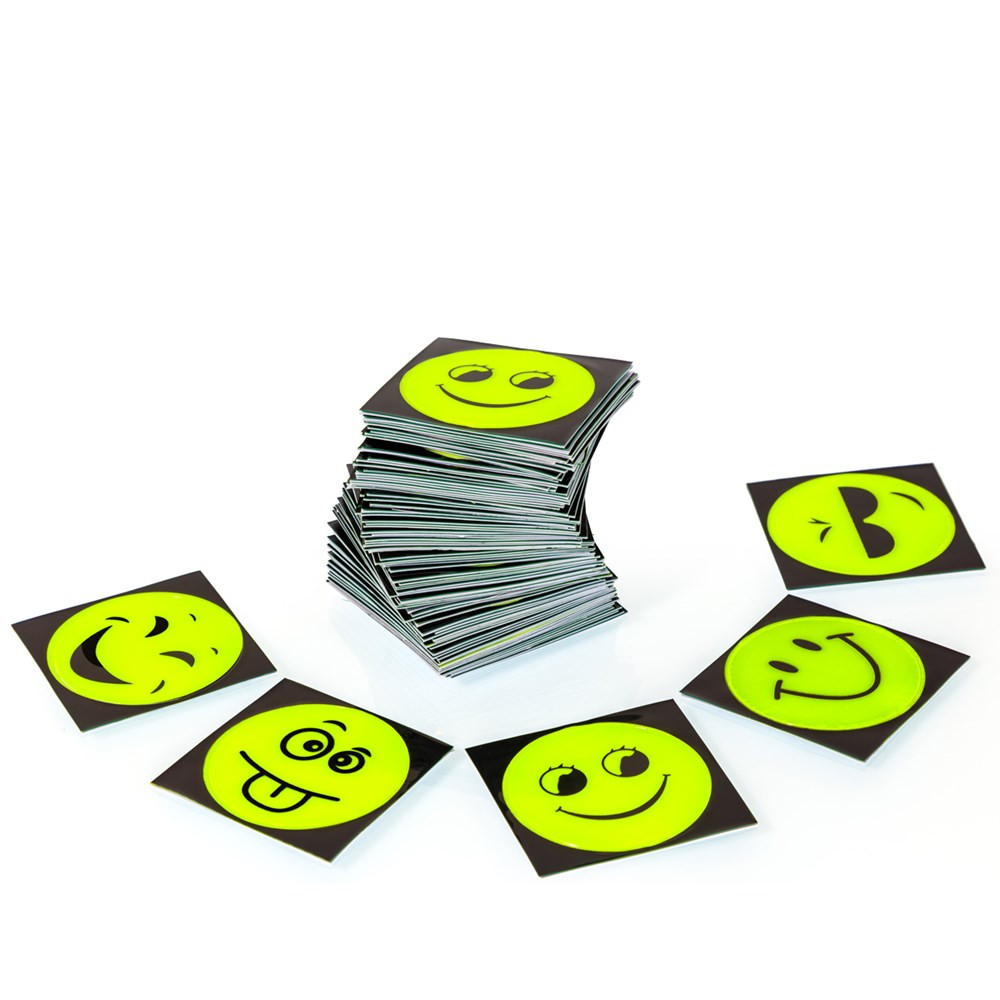 Reflektor-Sticker Set à 100 Stück Smile