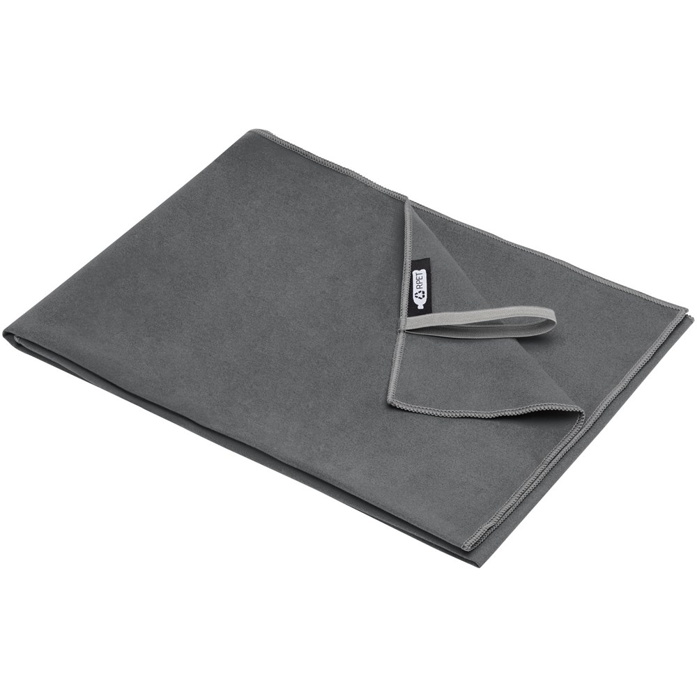 Serviette Pieter certifiée GRS ultra-légère et à séchage rapide 50 x 100 cm gris