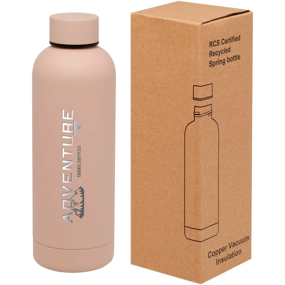 Bouteille isotherme avec isolation par le vide Spring 500 ml en cuivre inoxydable recyclé certifié RCS Pale blush pink