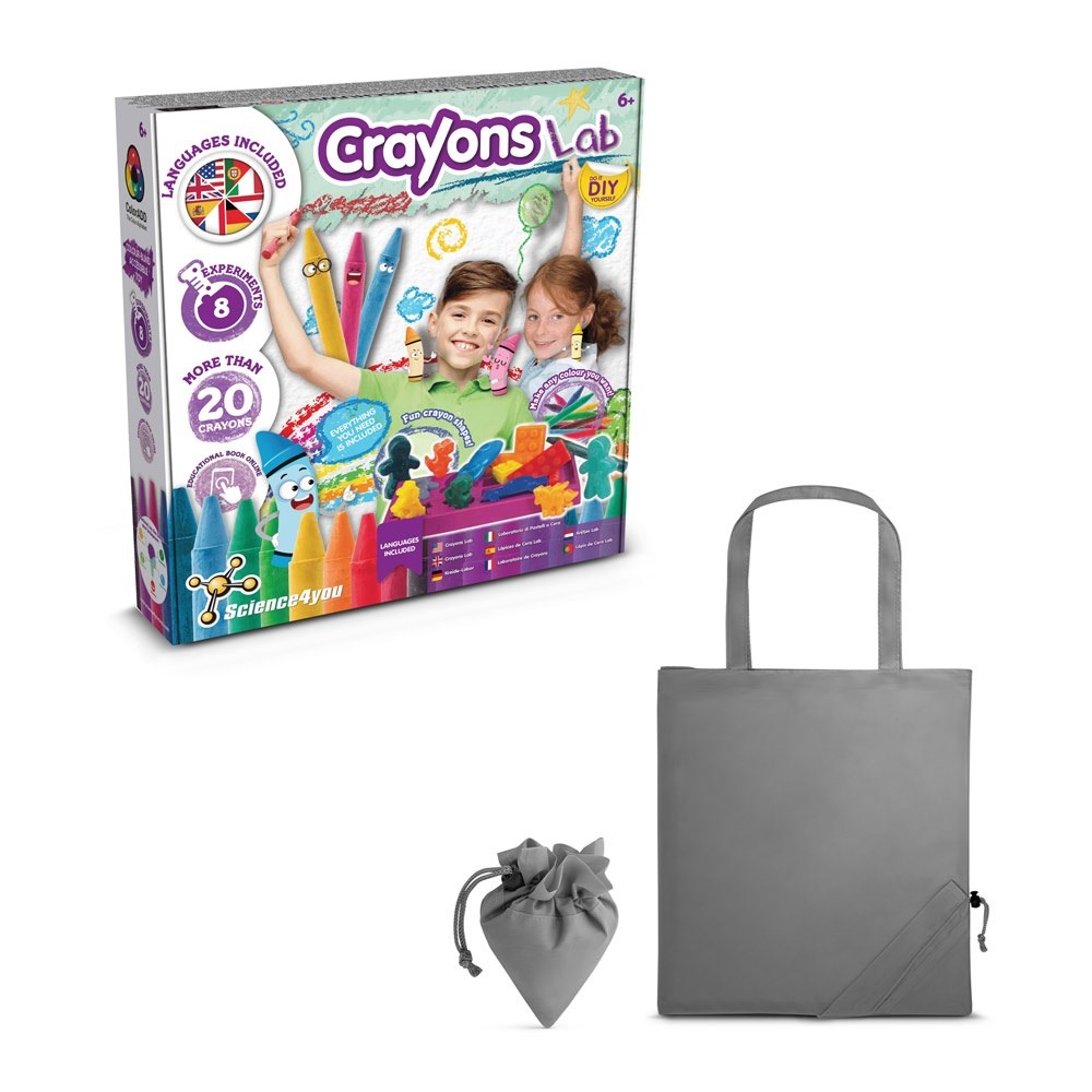 Crayon Factory Kit II Lernspiel lieferung inklusive einer faltbaren geschenktasche aus 190T grau