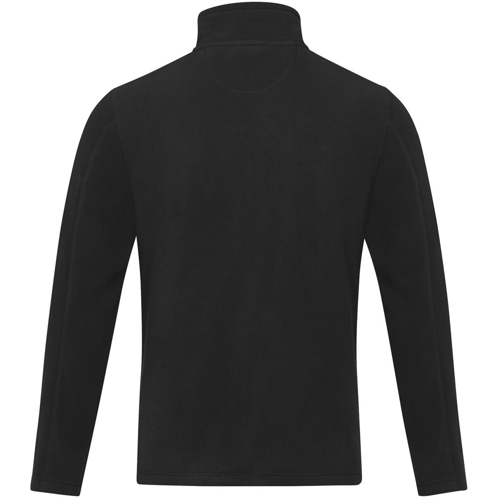 Veste Amber pour homme en polaire recyclée GRS entièrement zippée Noir