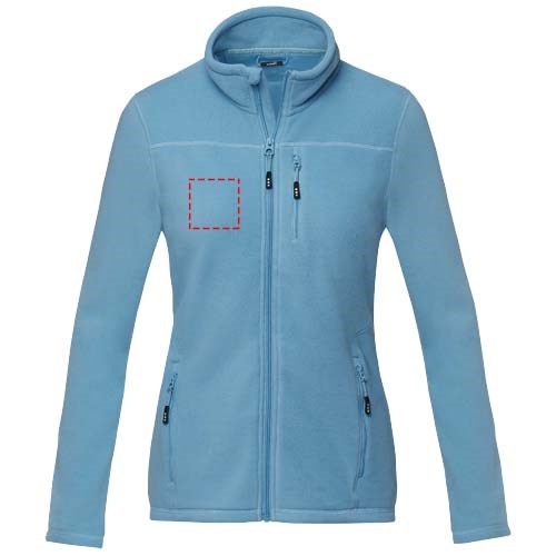 Veste Amber pour femme en polaire entièrement zippée recyclée GRS Bleu NXT