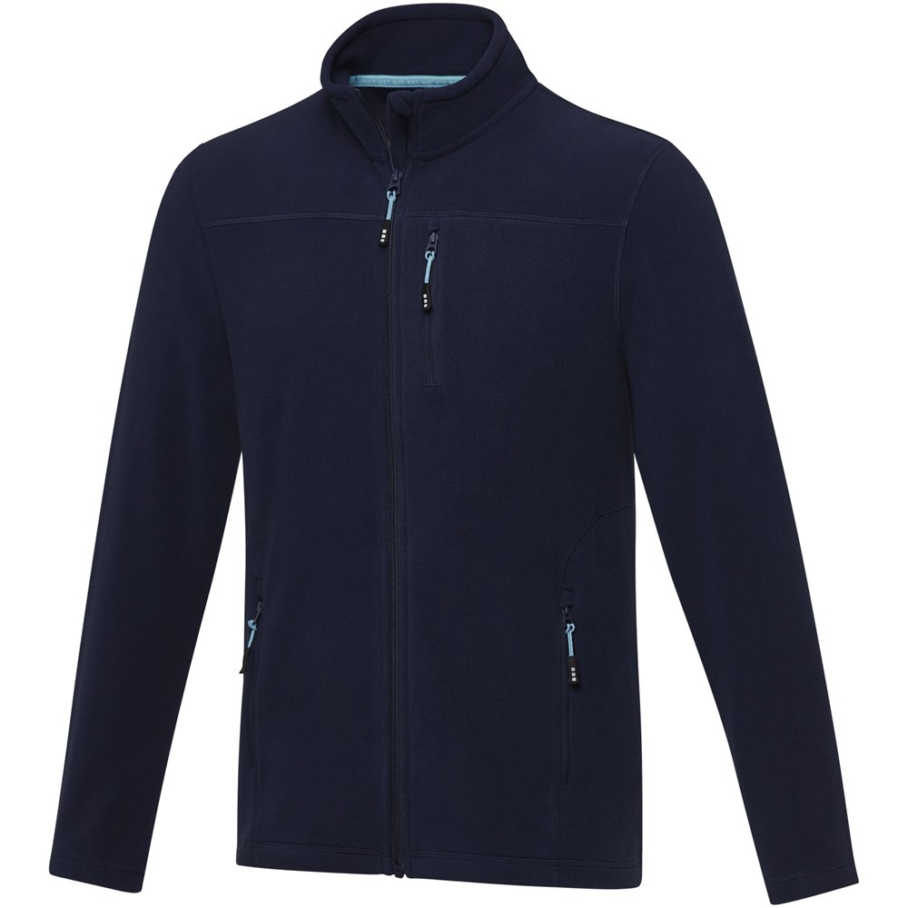 Veste Amber pour homme en polaire recyclée GRS entièrement zippée Marine