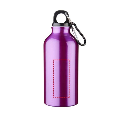 Oregon 400 ml Aluminium Trinkflasche mit Karabinerhaken lila