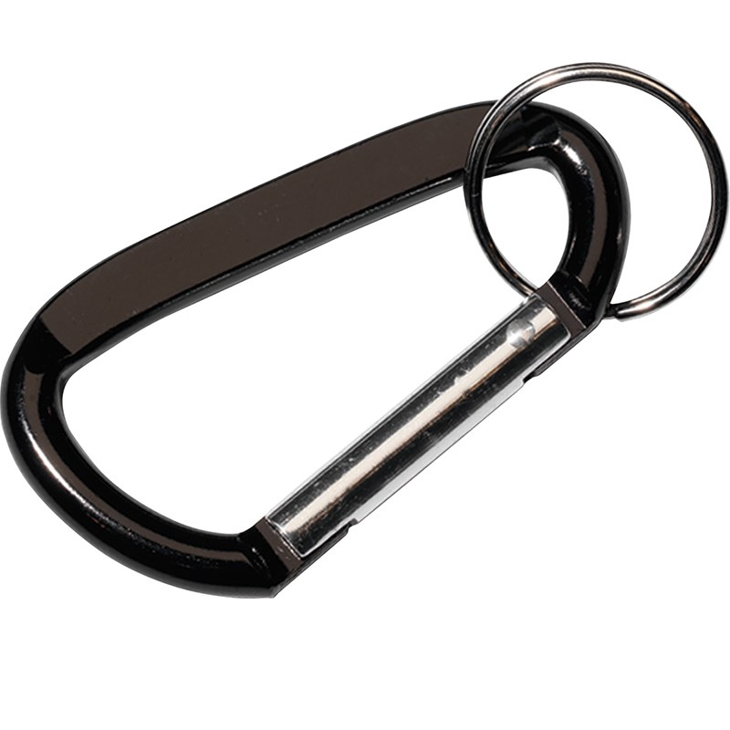 Karabiner mit Schlüsselring Cameron schwarz