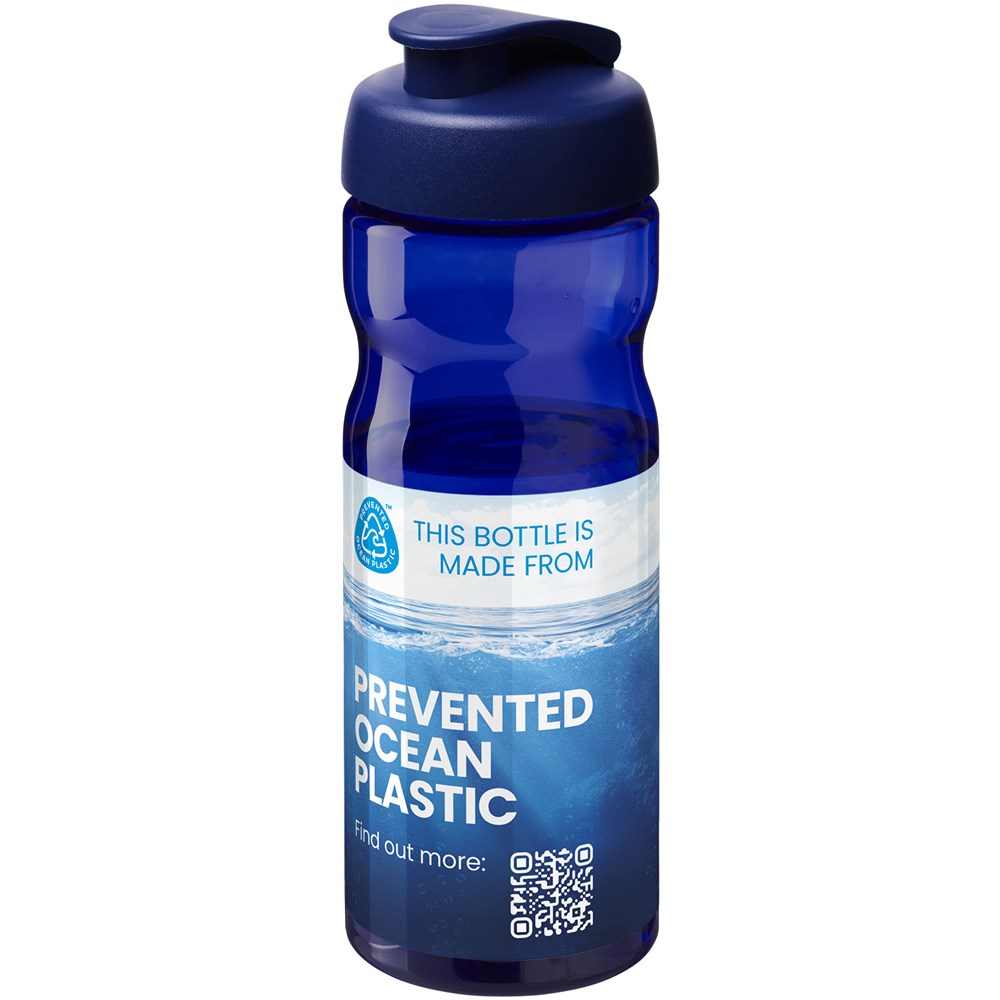 Bouteille de sport H2O Active® Eco Base de 650 ml avec couvercle à bec verseur bleu