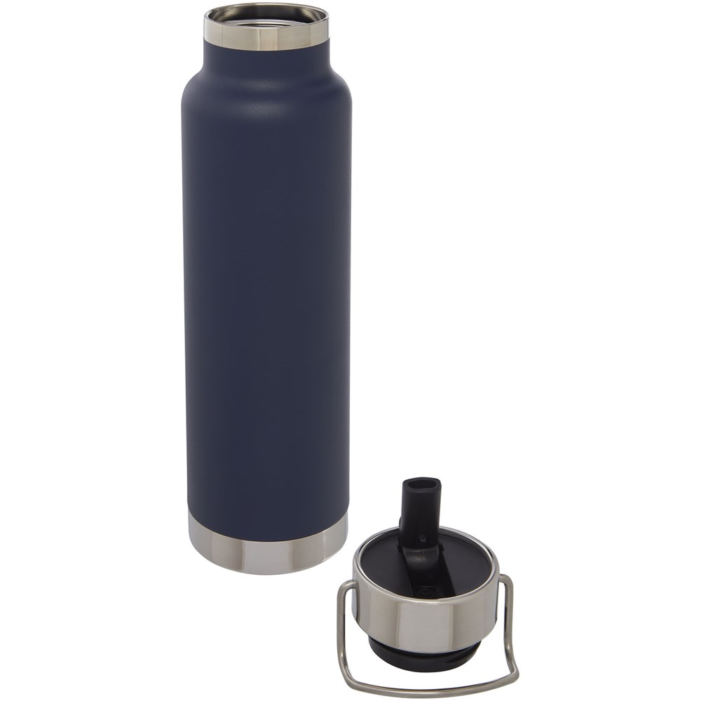 Bouteille isotherme de sport Thor de 750 ml avec isolation par le vide et couche de cuivre bleu foncé