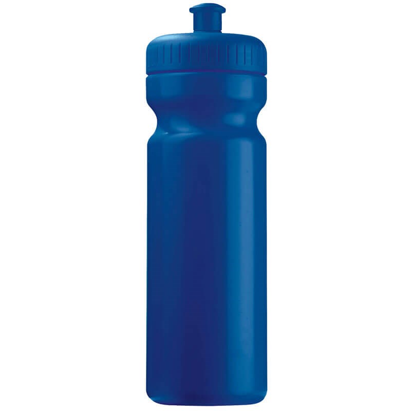 Sportliche Trinkflasche mit Ihrem Logo bedrucken lassen ✔ diverse Farben verfügbar. blau