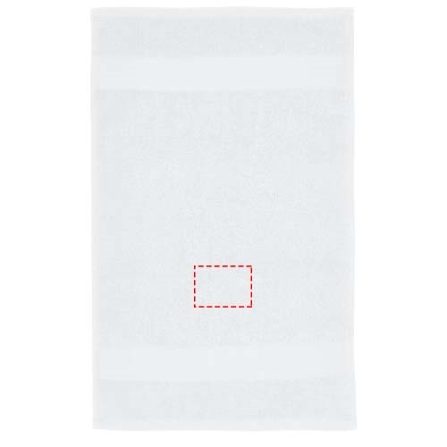 Serviette Sophia de 30 x 50 cm en coton de 450 g/m² blanc