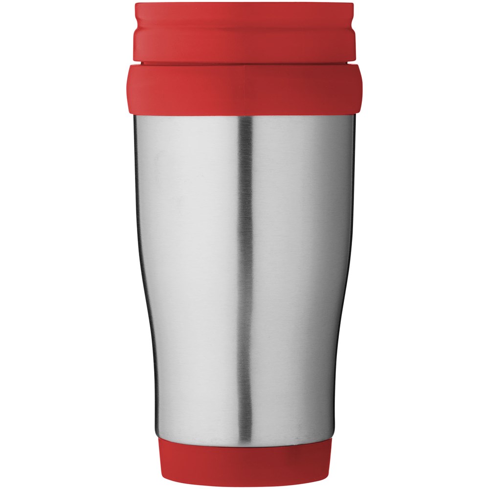 Mug isotherme Sanibel 400ml Argent, Rouge