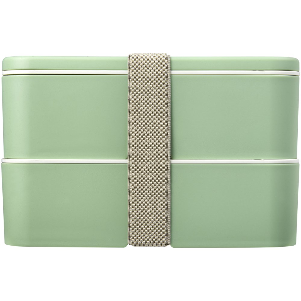 MIYO Renew Doppel-Lunchbox seaglass green, seaglass green, kieselgrau