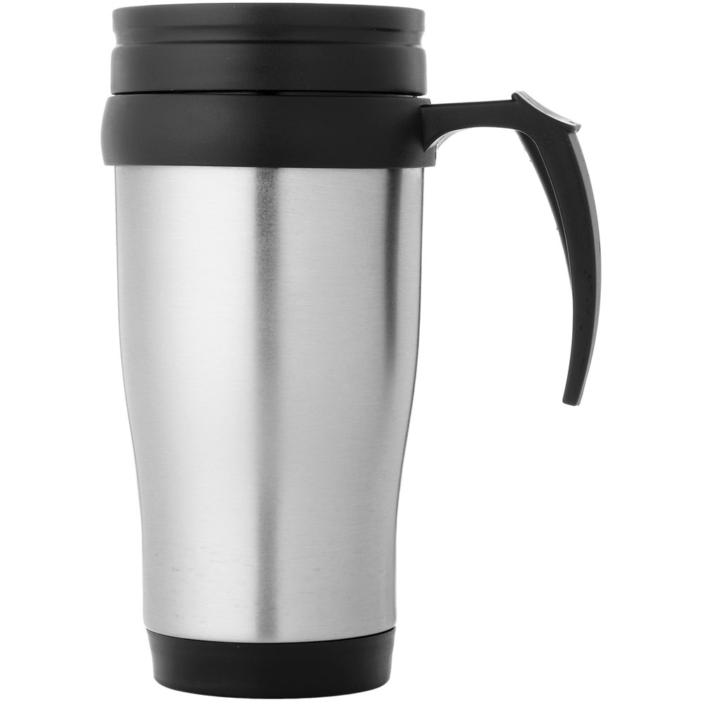 Mug isotherme Sanibel 400ml Argent, Noir