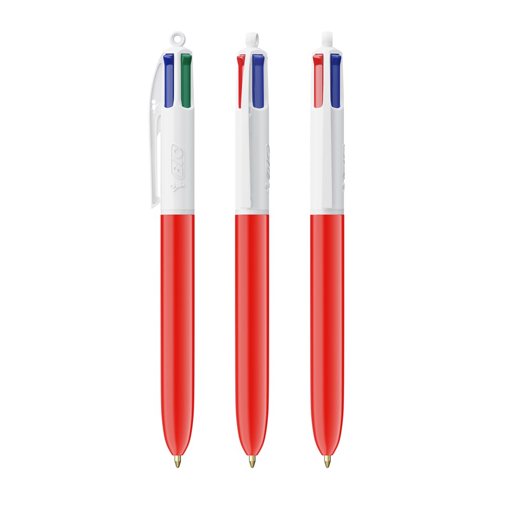 BIC® 4 Colours® Kugelschreiber weiss/rot