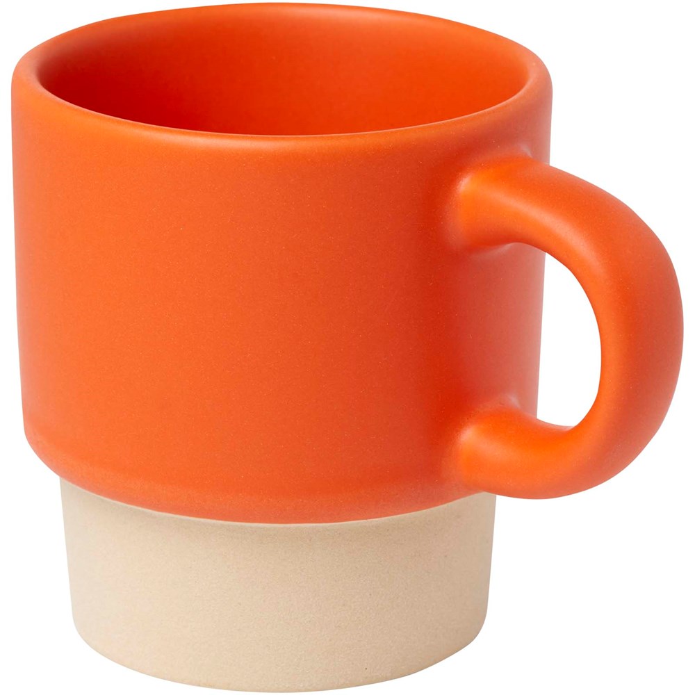 Tasse à espresso empilable Olympia de 130 ml avec fond en argile orange