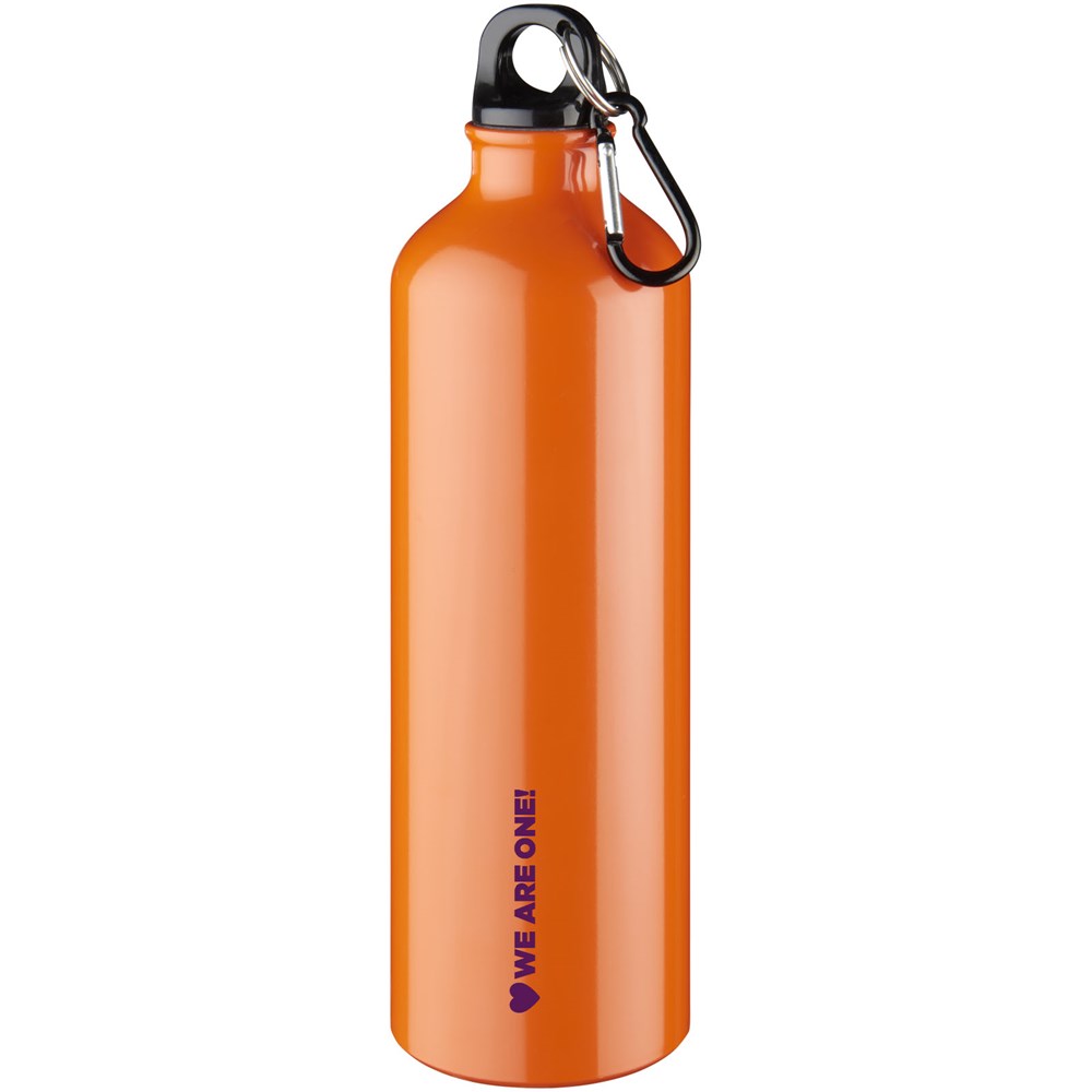 Oregon 770 ml Aluminium Trinkflasche mit Karabinerhaken orange