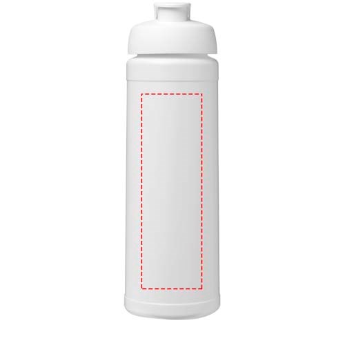 Bouteille de sport Baseline Rise de 750 ml recyclée avec couvercle rabattable Blanc, Blanc