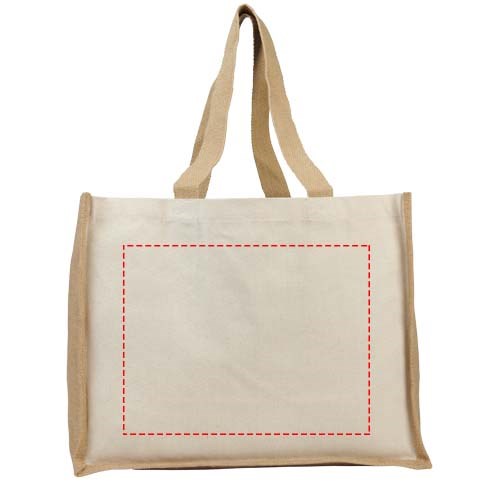 Varai 320 g/m Canvas und Jute Einkaufstasche 23L natural, natur