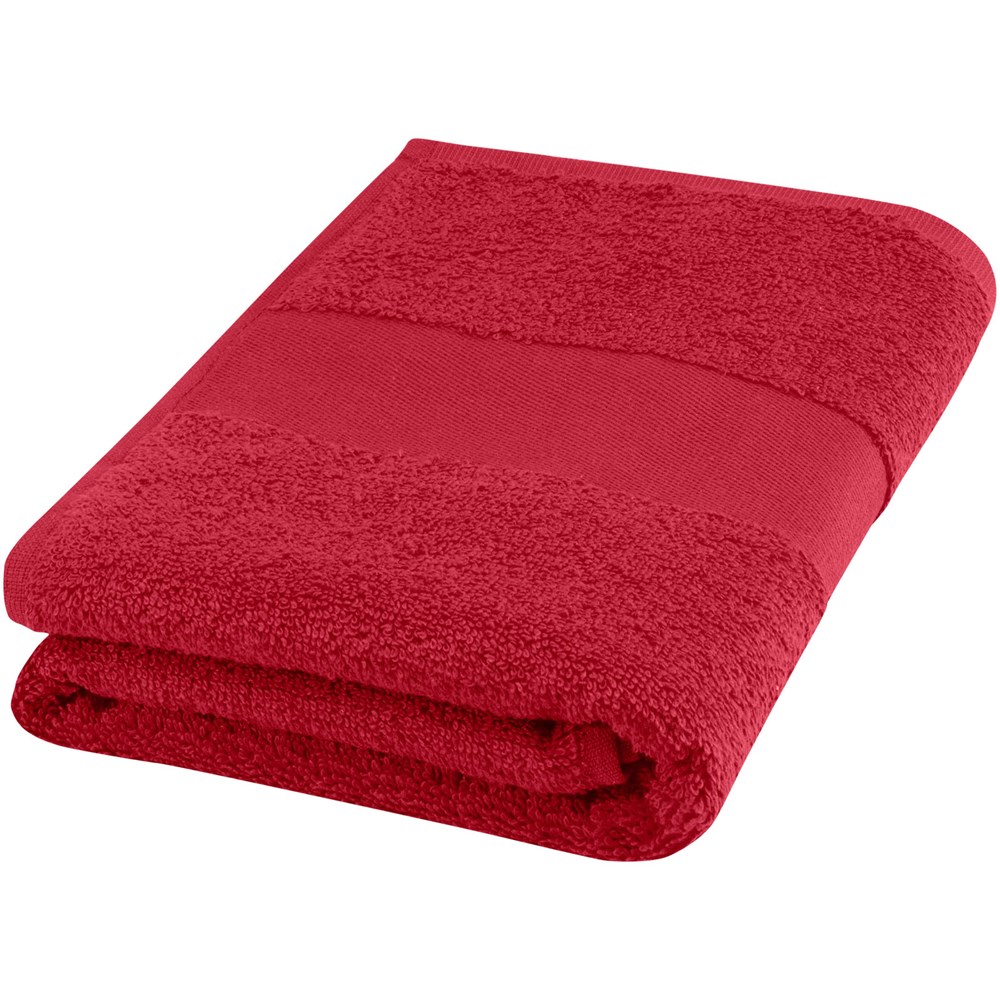 Serviette Charlotte de 50 x 100 cm en coton de 450 g/m² rouge