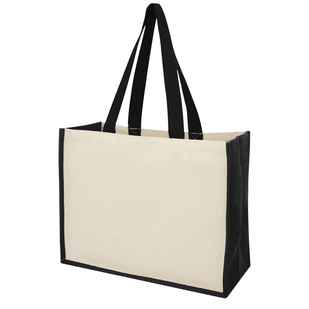 Varai 320 g/m Canvas und Jute Einkaufstasche 23L