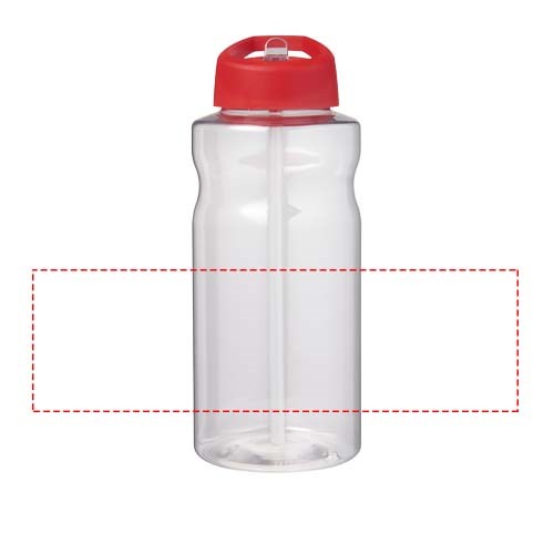 Bouteille de sport H2O Active® Big Base de 1 litre avec couvercle à bec verseur rouge