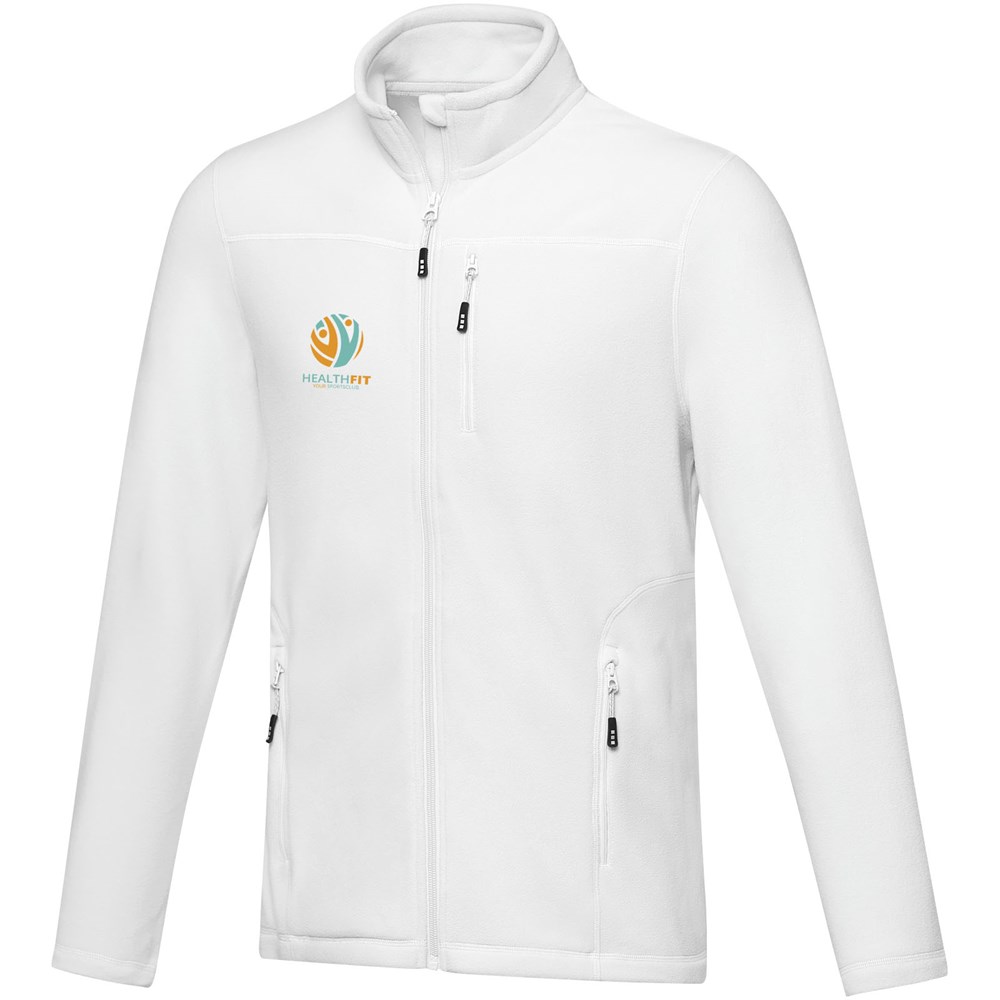 Veste Amber pour homme en polaire recyclée GRS entièrement zippée Blanc