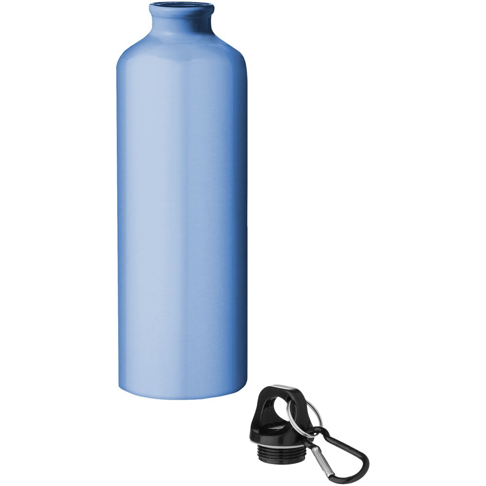 Oregon 770 ml Aluminium Trinkflasche mit Karabinerhaken hellblau