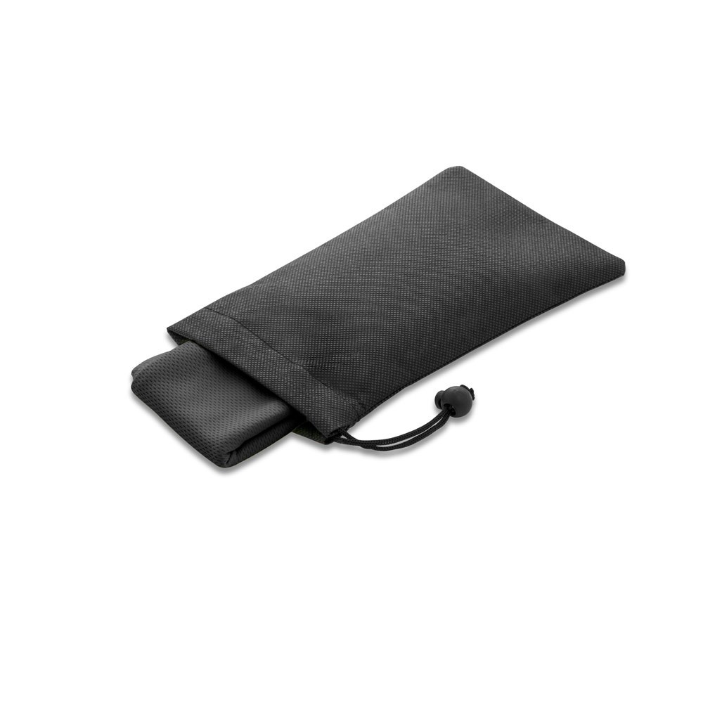 BERNAL Serviette de sport en rPET avec pochette en non-tissé Noir