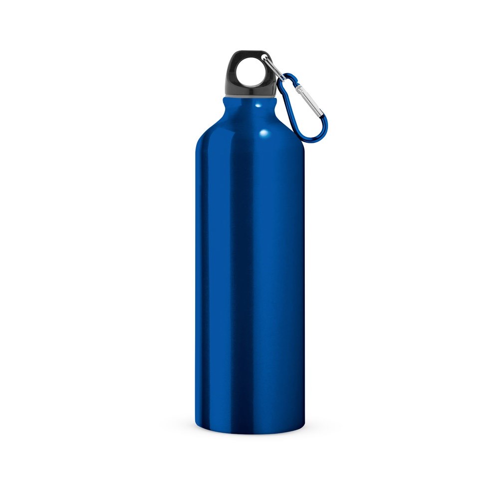 SIDEROT Aluminium-Sportflasche mit Karabiner 800 ml Königsblau