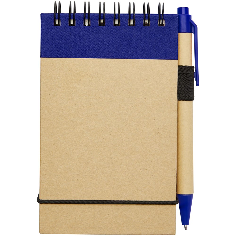 Zuse A7 Recycling Notizblock mit Stift natur, navy