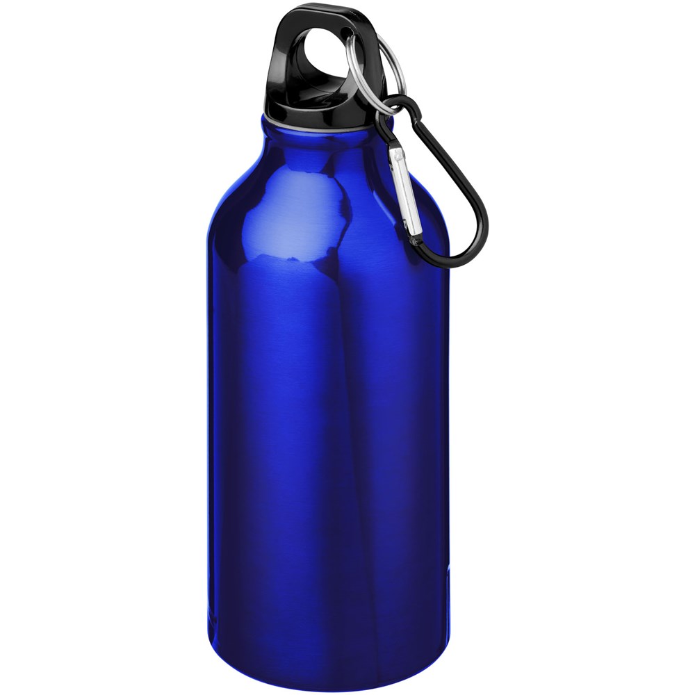 Oregon 400 ml Aluminium Trinkflasche mit Karabinerhaken blau