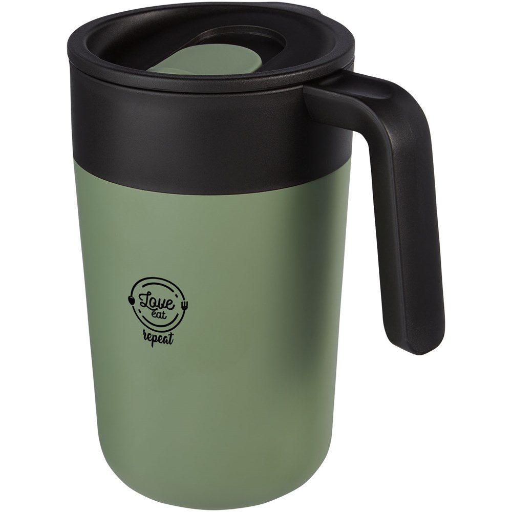 Tasse Nordia de 400 ml recyclée à double paroi Vert