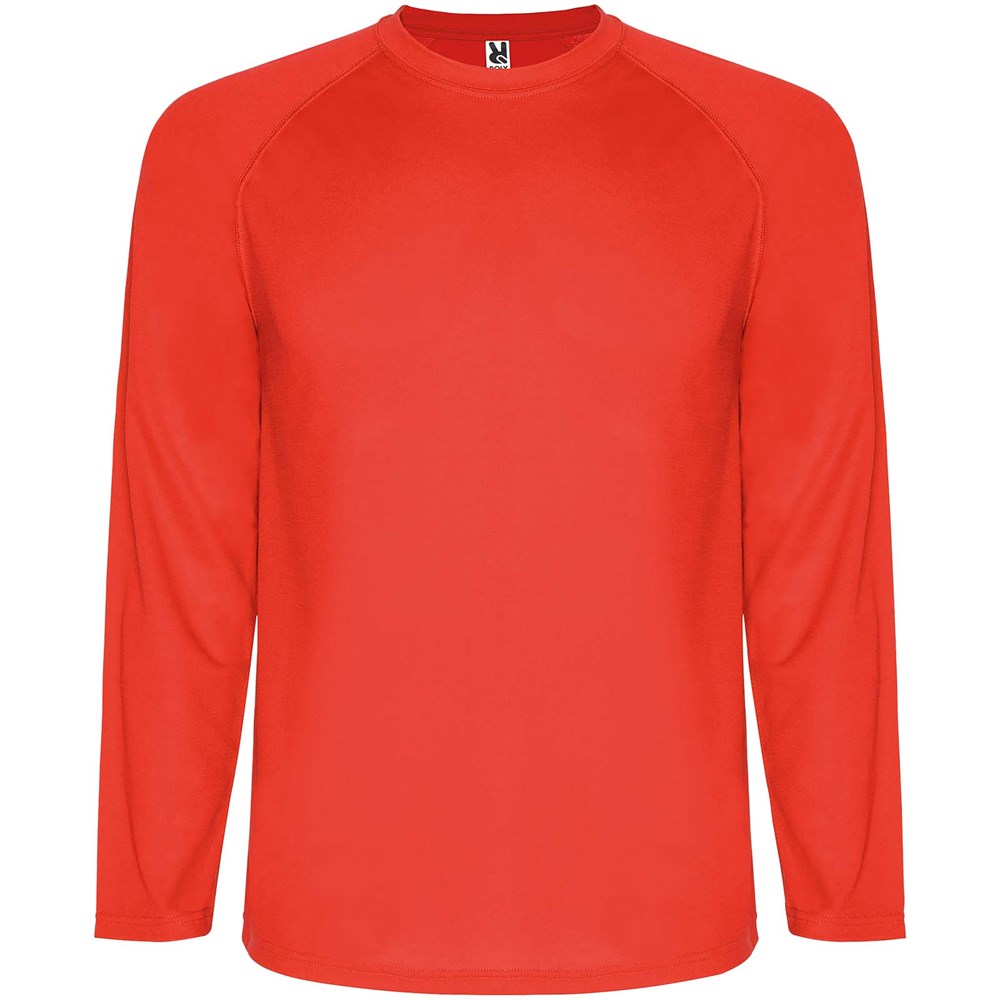 Montecarlo Langarm-Sport-Shirt für Kinder rot