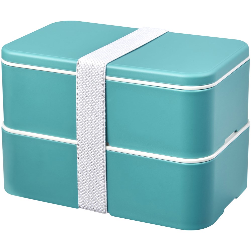 MIYO Renew Doppel-Lunchbox riffblau, riffblau, weiss