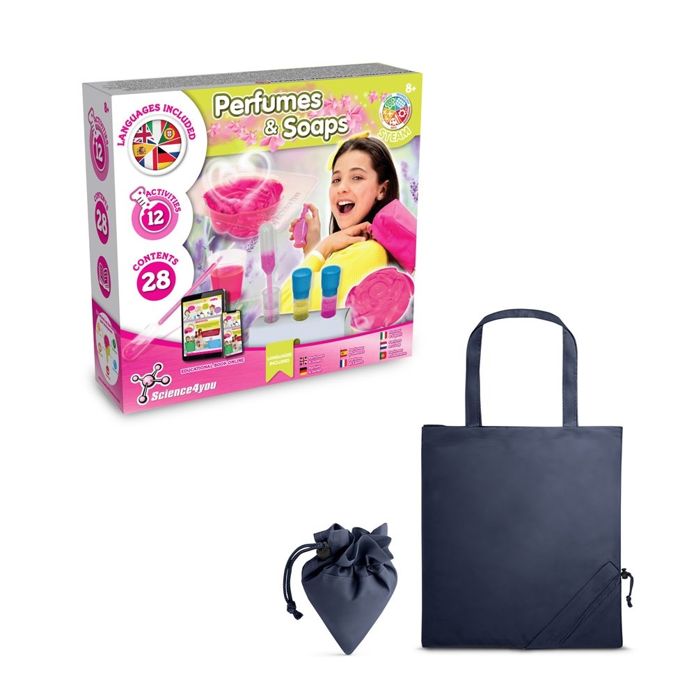 Perfume & Soap Factory Kit V Jeu éducatif livré avec un sac cadeau pliable en 190T bleu foncé